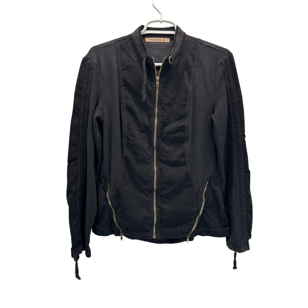 XCVI Wearables Lightweight Full Zip Jacket Black Small